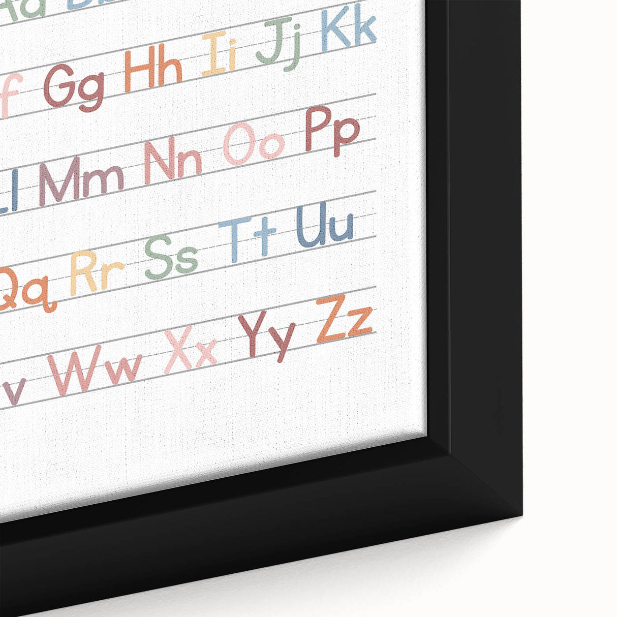 Alphabet Typography Art Print – Colorful ABC Wall Art for Kids