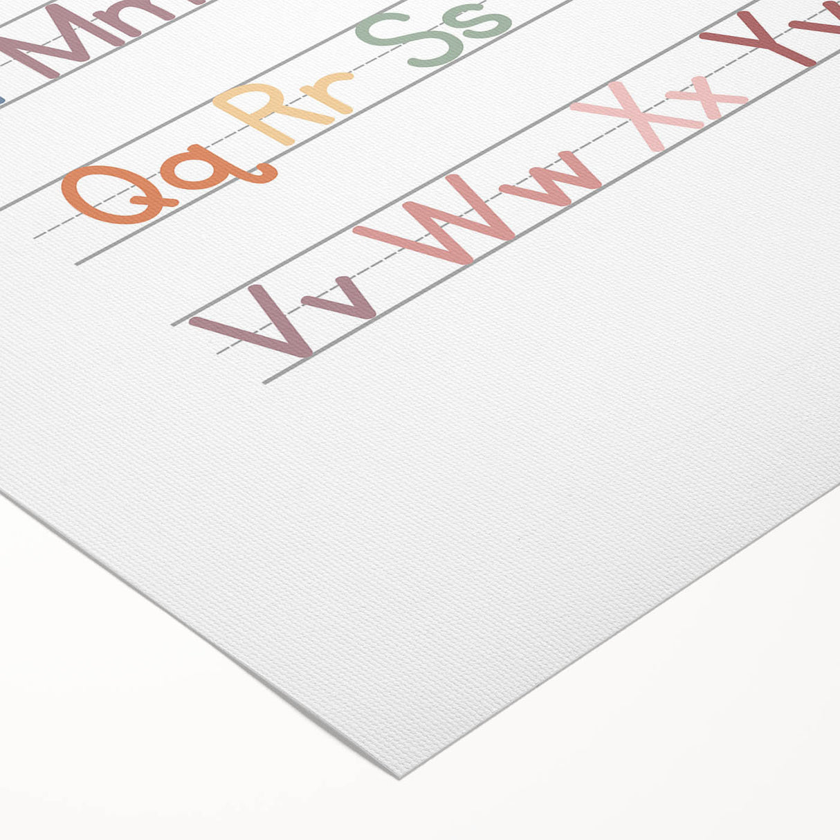 Alphabet Typography Art Print – Colorful ABC Wall Art for Kids