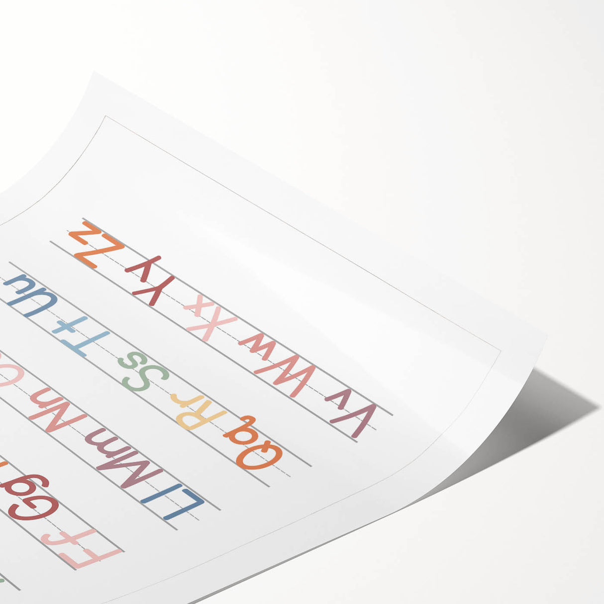 Alphabet Typography Art Print – Colorful ABC Wall Art for Kids
