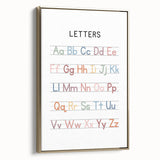 Alphabet Typography Art Print – Colorful ABC Wall Art for Kids