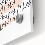 Inspirational Typography Art - Luke 1:45 "Blessed" Canvas Print