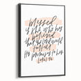 Inspirational Typography Art - Luke 1:45 "Blessed" Canvas Print