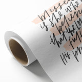 Inspirational Typography Art - Luke 1:45 "Blessed" Canvas Print