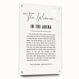 Inspirational Typography Art Print – The Woman in the Arena