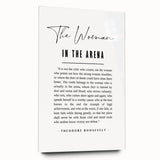 Inspirational Typography Art Print – The Woman in the Arena