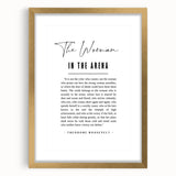 Inspirational Typography Art Print – The Woman in the Arena