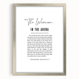 Inspirational Typography Art Print – The Woman in the Arena