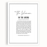 Inspirational Typography Art Print – The Woman in the Arena