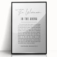 Inspirational Typography Art Print – The Woman in the Arena