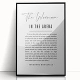 Inspirational Typography Art Print – The Woman in the Arena