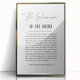 Inspirational Typography Art Print – The Woman in the Arena