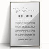 Inspirational Typography Art Print – The Woman in the Arena