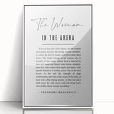 Inspirational Typography Art Print – The Woman in the Arena