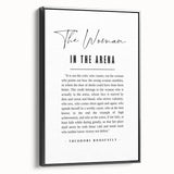 Inspirational Typography Art Print – The Woman in the Arena