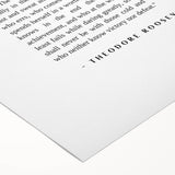 Inspirational Typography Art Print – The Woman in the Arena