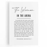 Inspirational Typography Art Print – The Woman in the Arena