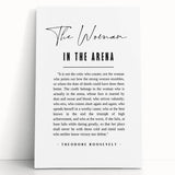 Inspirational Typography Art Print – The Woman in the Arena