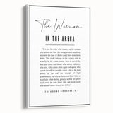 Inspirational Typography Art Print – The Woman in the Arena