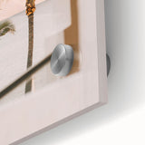 Coastal View Canvas - Palm Trees Framed Through Window Wall Art