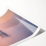 Rolled print showcasing a vibrant landscape scene with a majestic castle amid lush greenery, designed for wall decor, perfect for enhancing interior spaces.