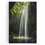 Vibrant stretched canvas artwork showcasing a stunning cave landscape, featuring intricate details and rich colors, perfect for home decor and art enthusiasts.