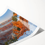 Vibrant rolled print depicting a stunning cliff landscape, showcasing rich colors and intricate details, ideal for home decor. Packaged securely in a durable cardboard tube.