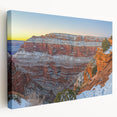 Stretched canvas artwork depicting dramatic cliffs with vibrant colors and intricate details, perfect for enhancing modern home decor or office spaces.