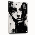 Acrylic Dining Room Artwork - Black & White Expressive Portrait