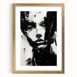 Acrylic Dining Room Artwork - Black & White Expressive Portrait