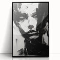 Acrylic Dining Room Artwork - Black & White Expressive Portrait
