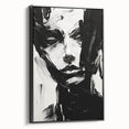 Acrylic Dining Room Artwork - Black & White Expressive Portrait