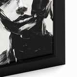 Acrylic Dining Room Artwork - Black & White Expressive Portrait