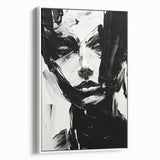 Acrylic Dining Room Artwork - Black & White Expressive Portrait