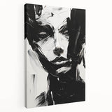 Acrylic Dining Room Artwork - Black & White Expressive Portrait