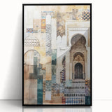 Framed abstract wall art showcasing a sleek black design inspired by modern architecture, displayed in a contemporary setting, perfect for adding sophistication to any room.