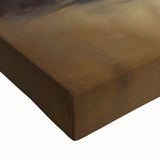 Close-up of abstract figurative wall art design on stretched canvas, showcasing vibrant colors and intricate textures, ideal for modern home decor.