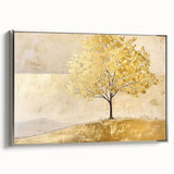 Framed abstract landscape wall art with silver accents, showcasing vibrant colors and dynamic shapes, perfect for modern home decor. Side view highlights the sleek design and quality finish.