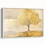 Framed abstract landscape wall art in a white frame, showcasing vibrant colors and dynamic shapes, perfect for modern home decor. Ideal for enhancing artistic ambiance.