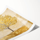 Abstract landscape wall art print showcasing vibrant colors and dynamic shapes, rolled for easy shipping and display, ideal for modern home decor.