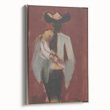 Expressionist Art: Figural Study by Weisz-Kubínčan Canvas Print