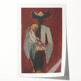Expressionist Art: Figural Study by Weisz-Kubínčan Canvas Print