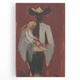 Expressionist Art: Figural Study by Weisz-Kubínčan Canvas Print