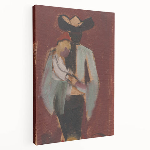 Expressionist Art: Figural Study by Weisz-Kubínčan Canvas Print
