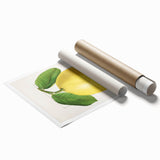 Extra large rolled print featuring an array of fruits in vibrant colors.