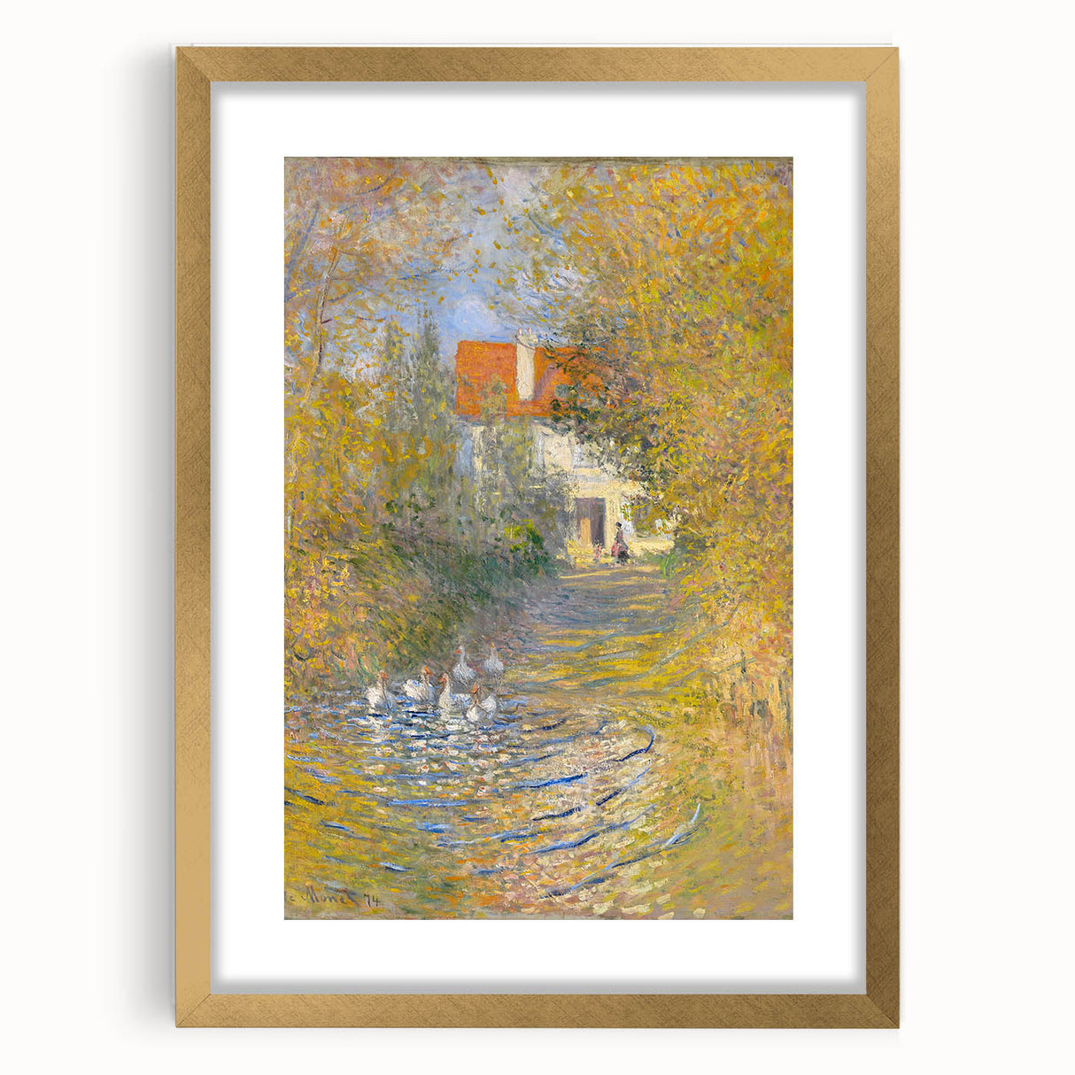 Impressionist Wall Art: Claude Monet's The Geese 1874 Landscape Print
