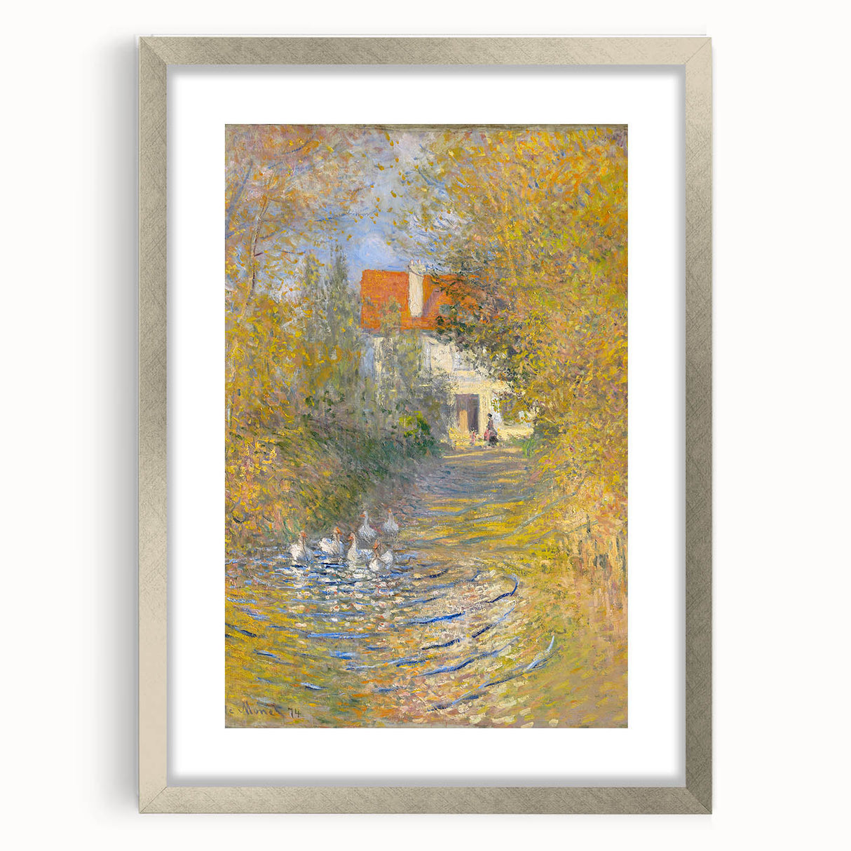 Impressionist Wall Art: Claude Monet's The Geese 1874 Landscape Print