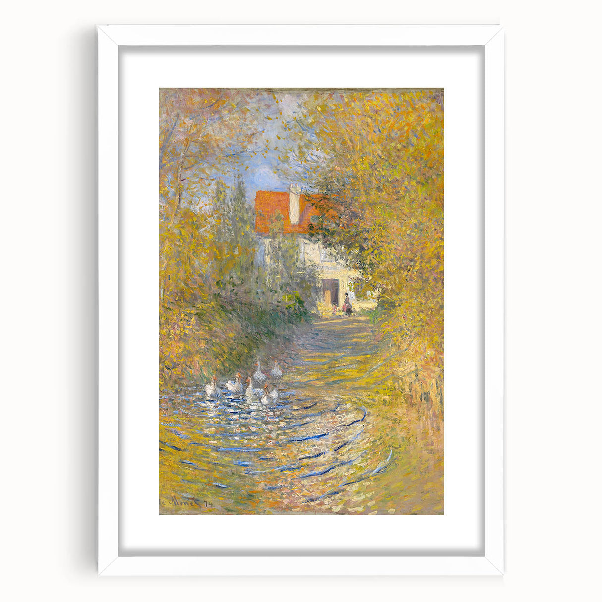 Impressionist Wall Art: Claude Monet's The Geese 1874 Landscape Print