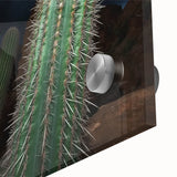 Close-up of a vibrant acrylic landscape artwork depicting canyons, showcasing rich colors and intricate details, perfect for home decor or art enthusiasts.