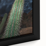 Framed canvas artwork showcasing a stunning landscape of canyons with warm earth tones and intricate details, perfect for enhancing home decor.