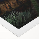 Stunning rolled canvas artwork showcasing vibrant canyons landscape design in rich earth tones, perfect for enhancing home decor and interior aesthetics.